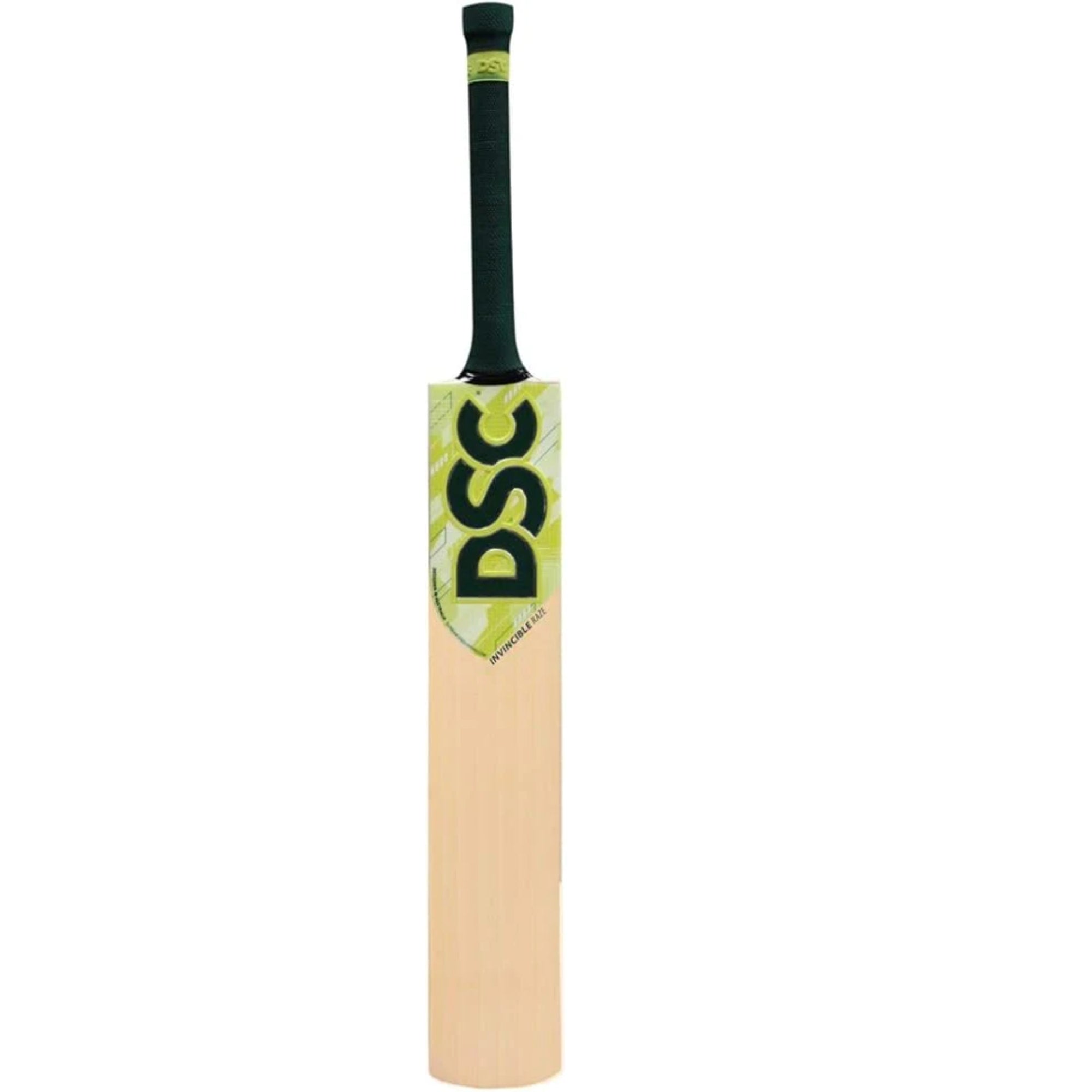 Invincible Raze Crickets bat with DSC logo on a white background