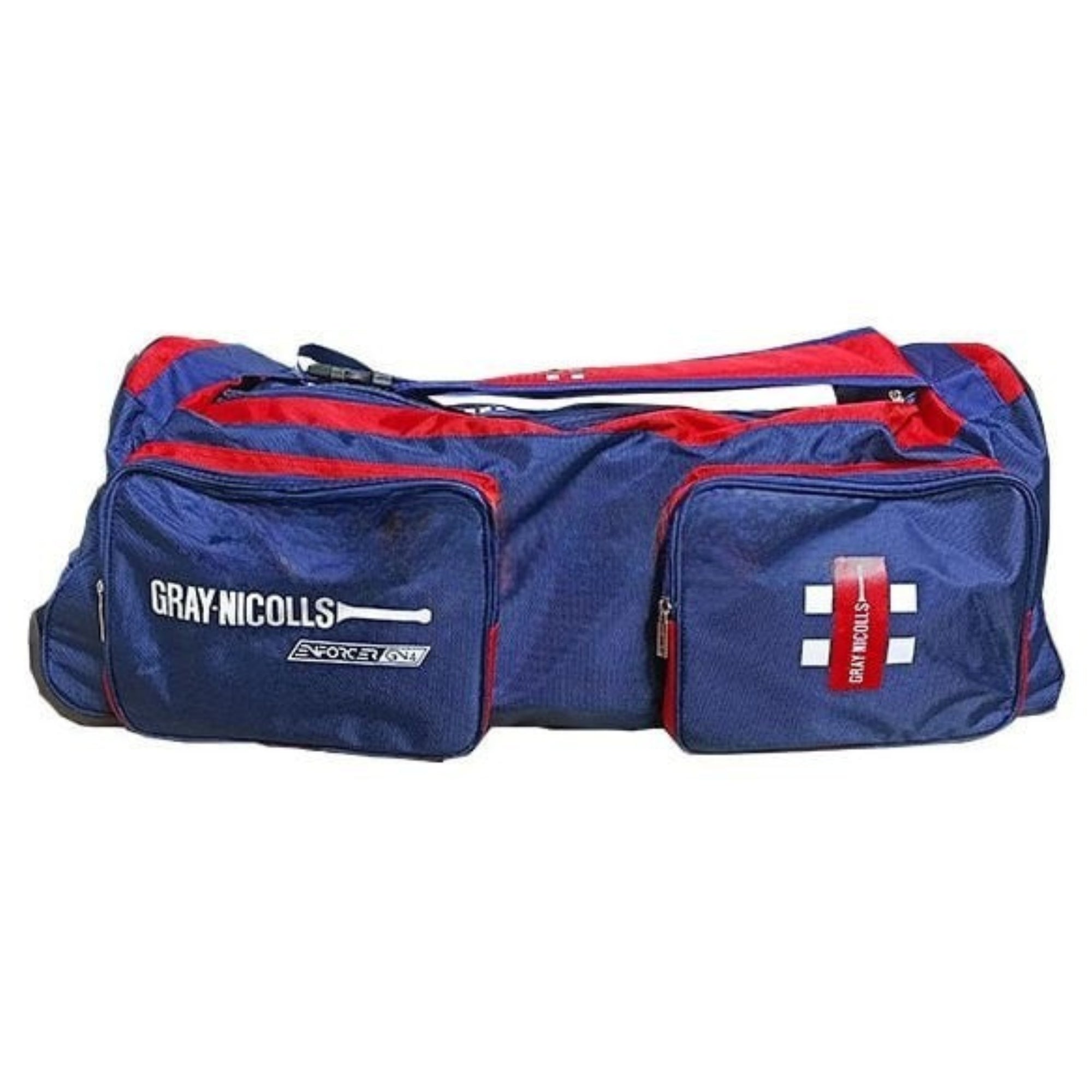 Blue and red sports bag with Gray Nicolls branding on a white background