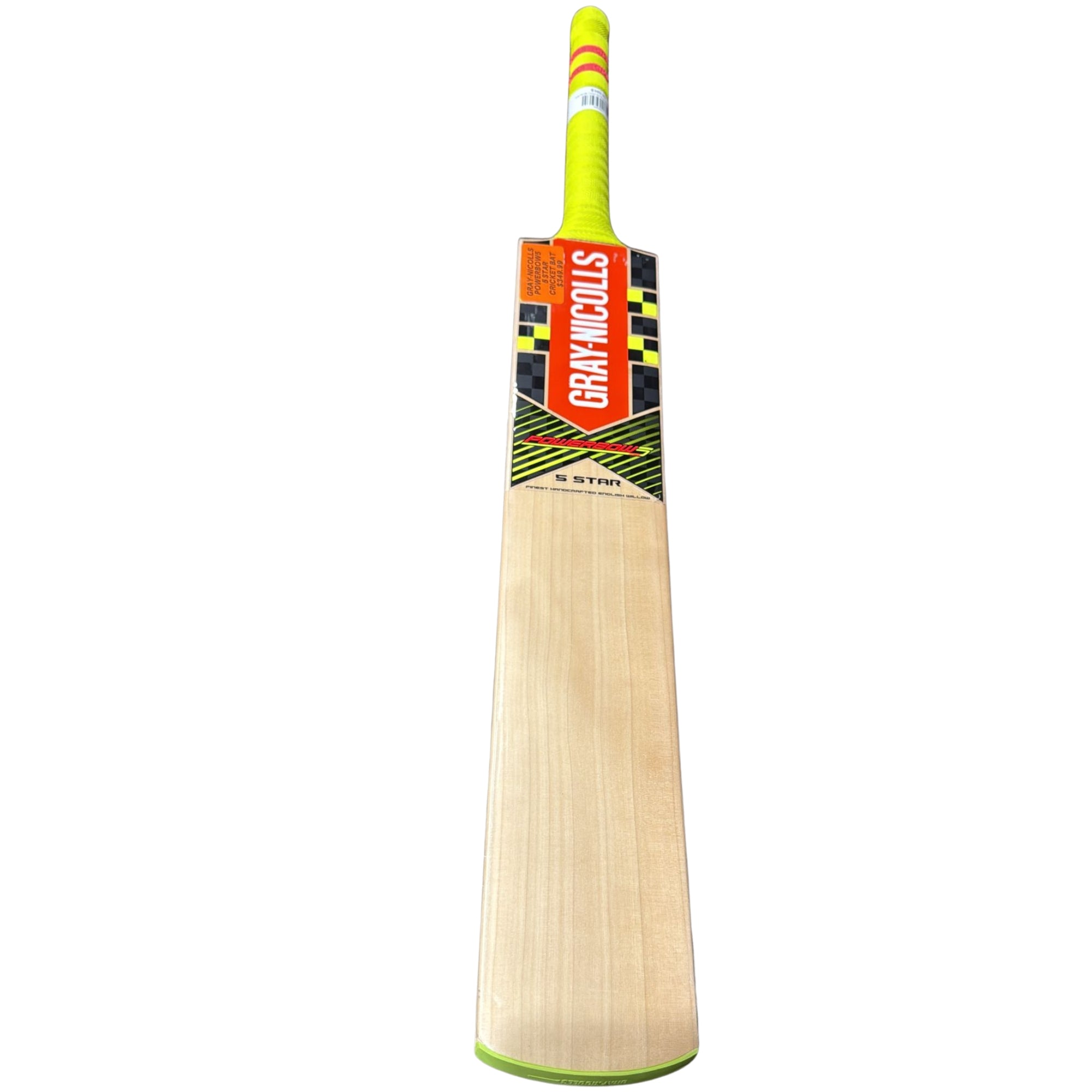Cricket bat with a visible gray nicolls brand logo on a white background