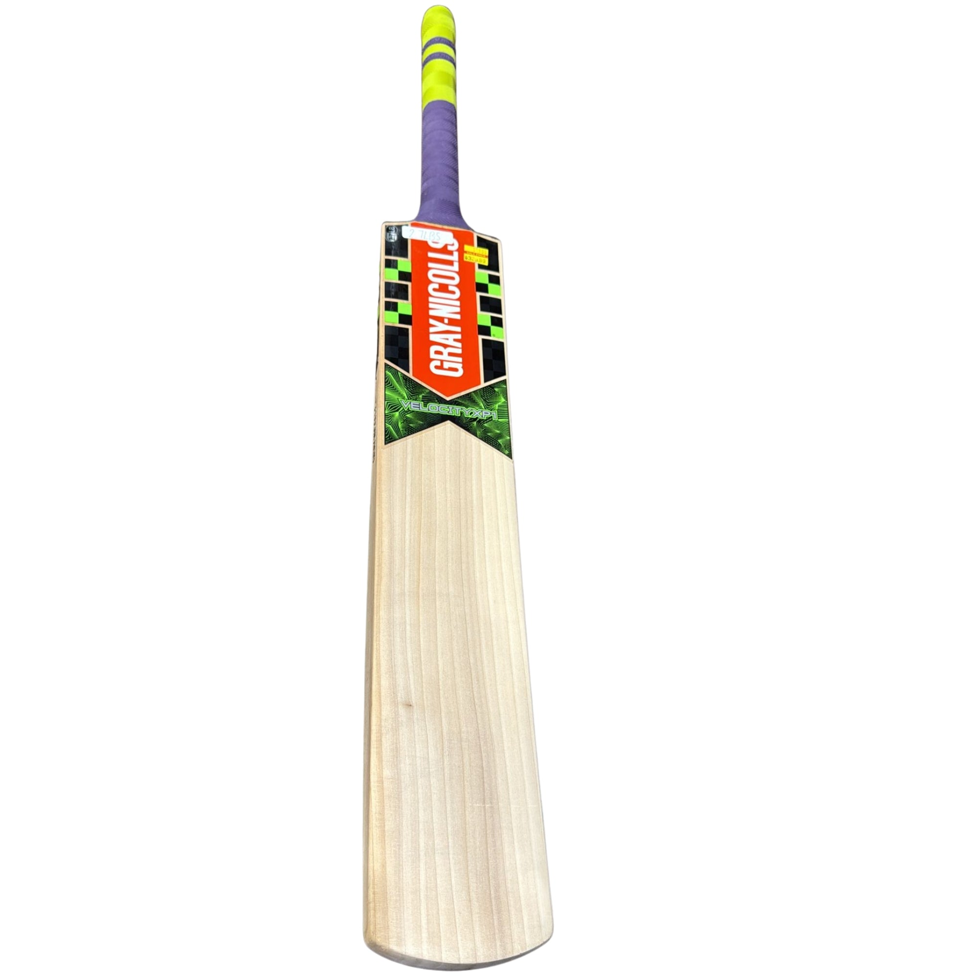 Cricket bat with a brand logo of gray nicolls on a white background