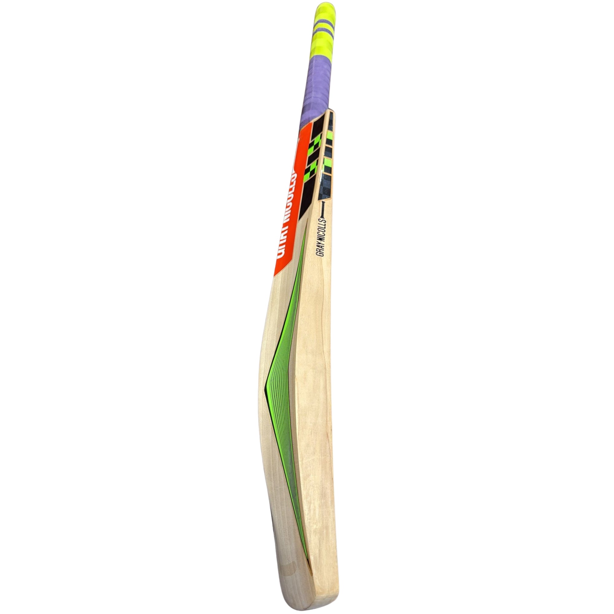 Gray Nicolls Cricket Bat with logo on white back