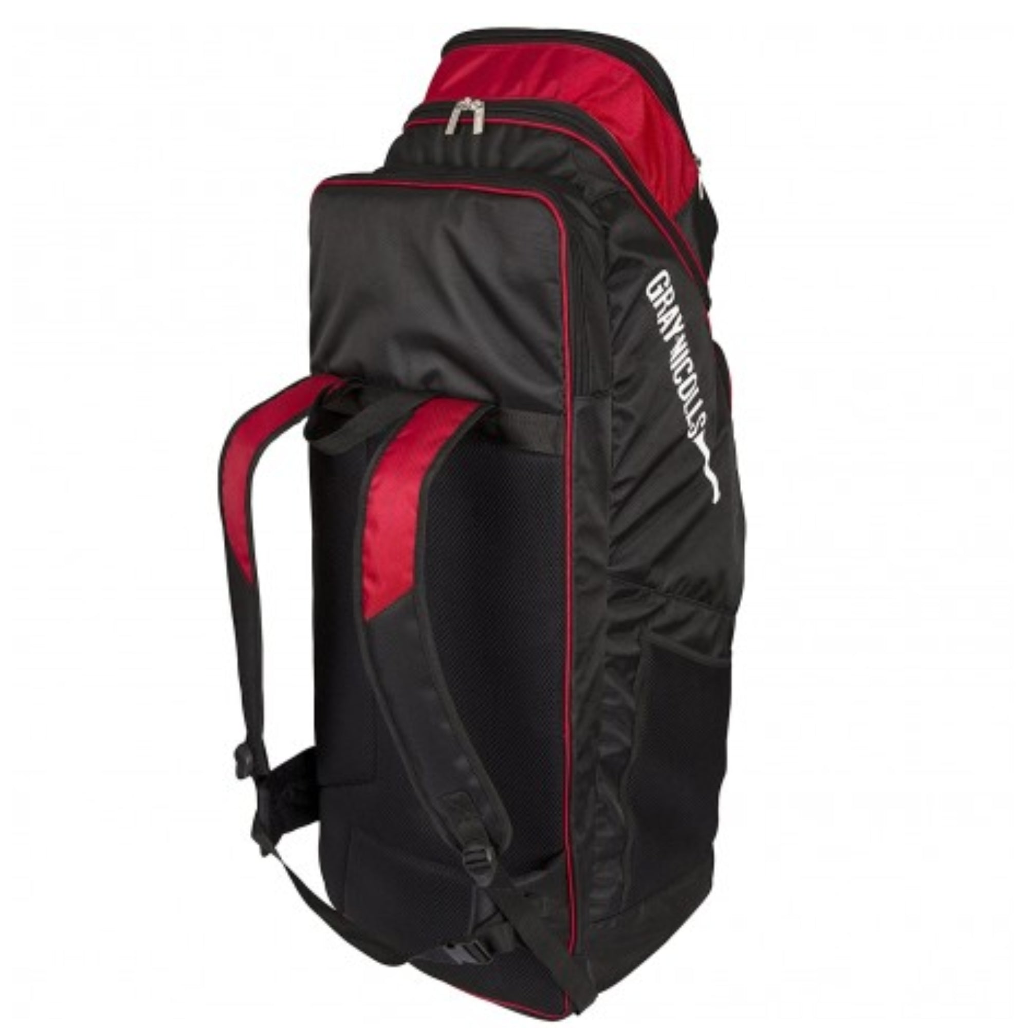 Black and red sports bag with 'Gray Nicolls' branding on a white background