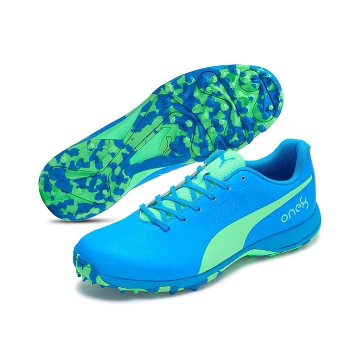 10222025Puma Cricket Shoes One 8, Royal Blue & Green