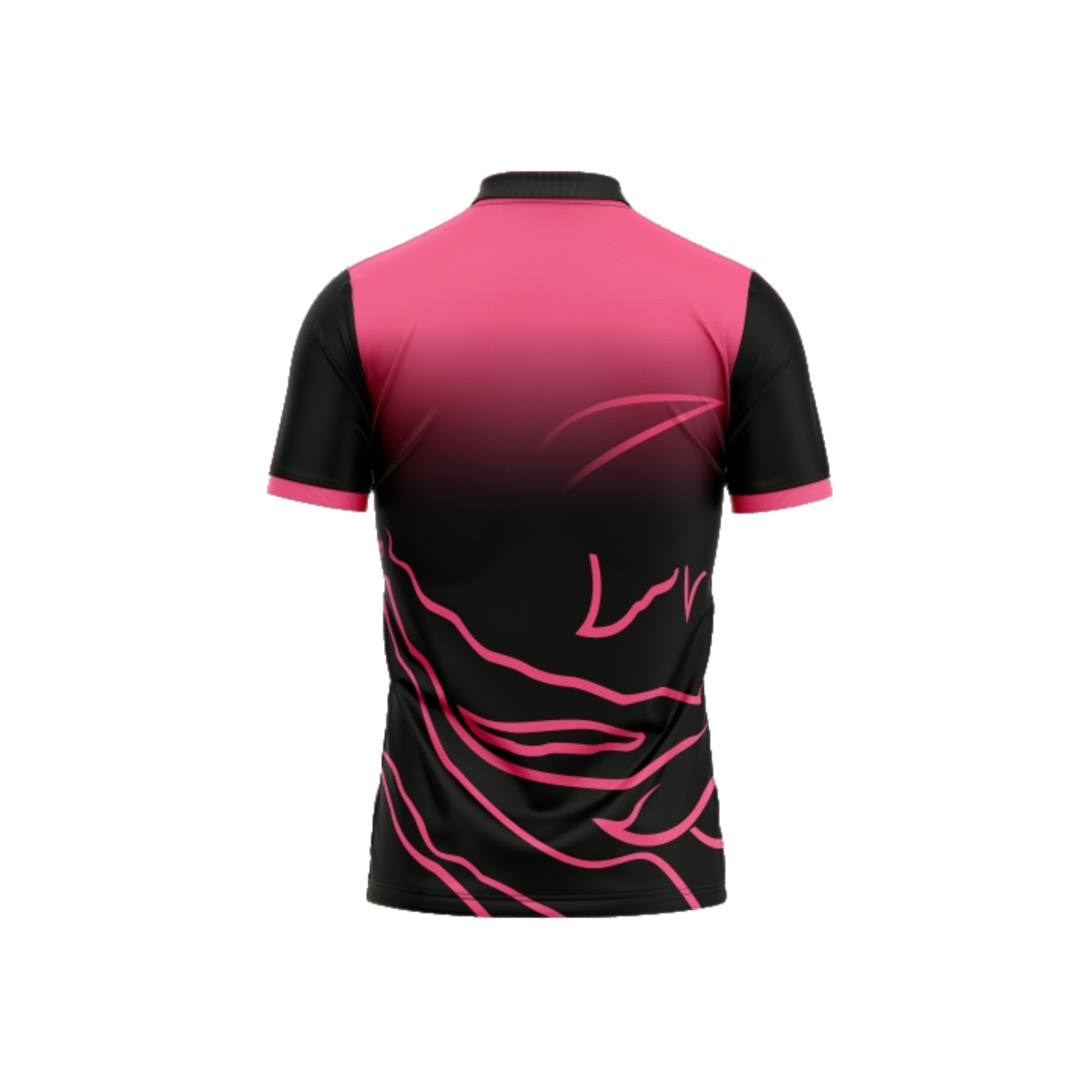 Black and pink sports jersey on a white background