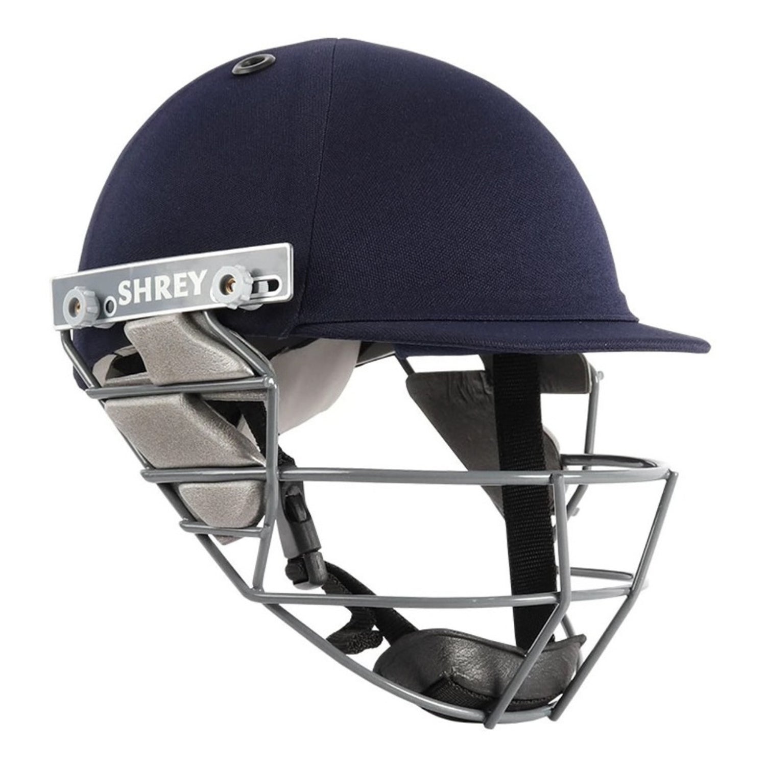 Right Side view of the Shrey Star cricket batting helmet, showcasing the extended back design for added safety and ergonomic flexibility.