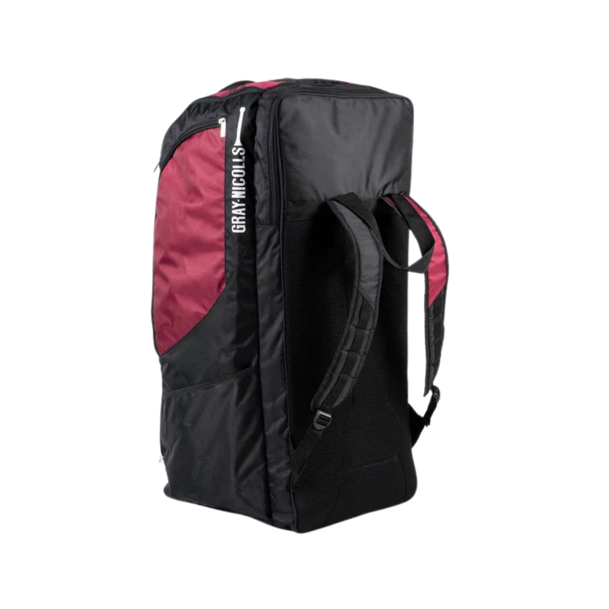 Black and red sports bag with 'Gray Nicolls' branding on a white background