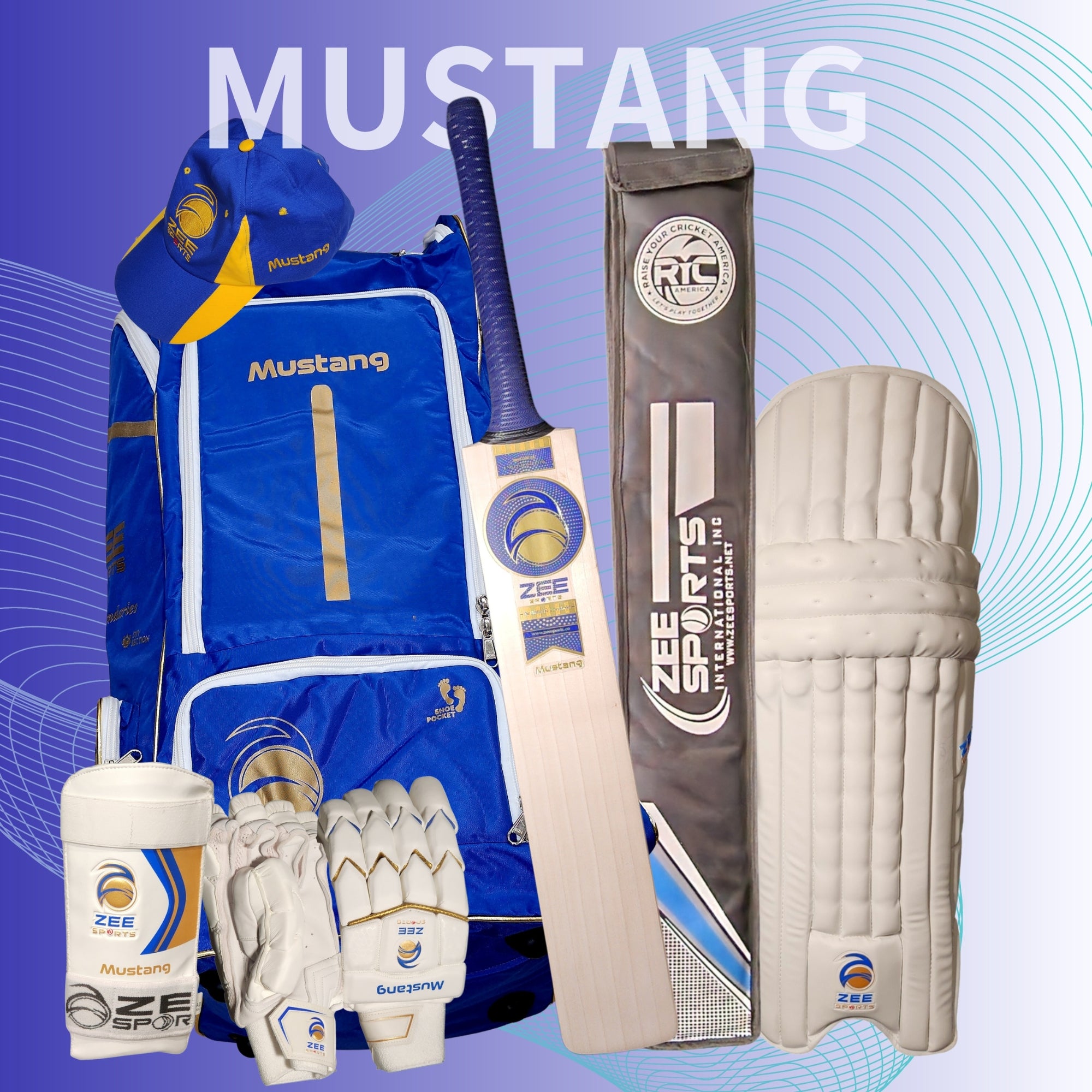 Zee Sports Complete Kit, Mustang Batsman Bundle