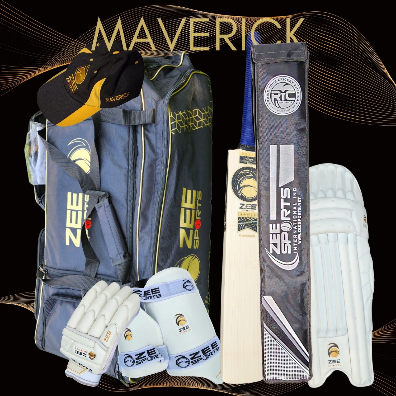 Zee Sports Complete Kit, Top-Notch 7-Star Maverick Batsman Bundle