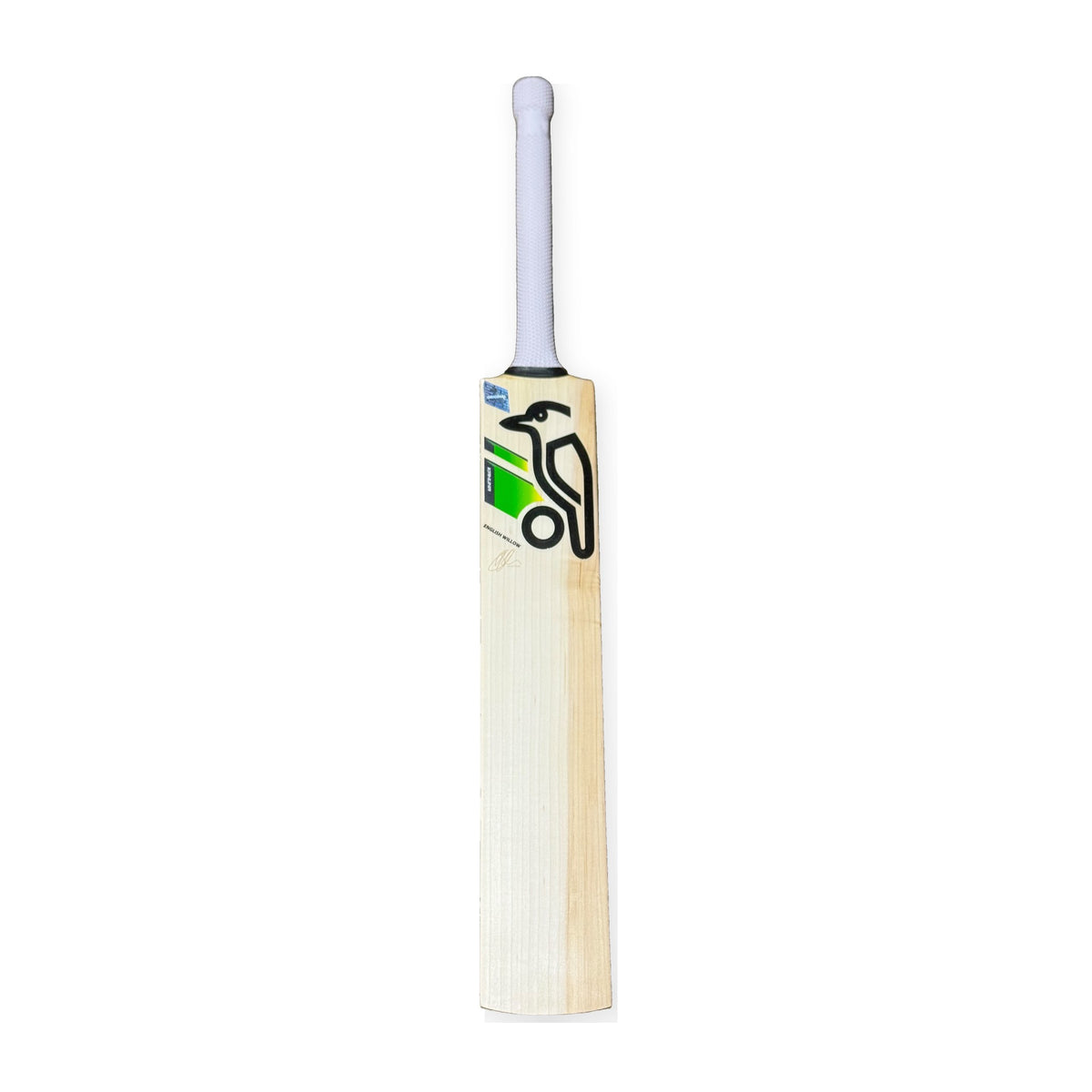 Kookaburra Kahuna English Willow cricket bat, back view