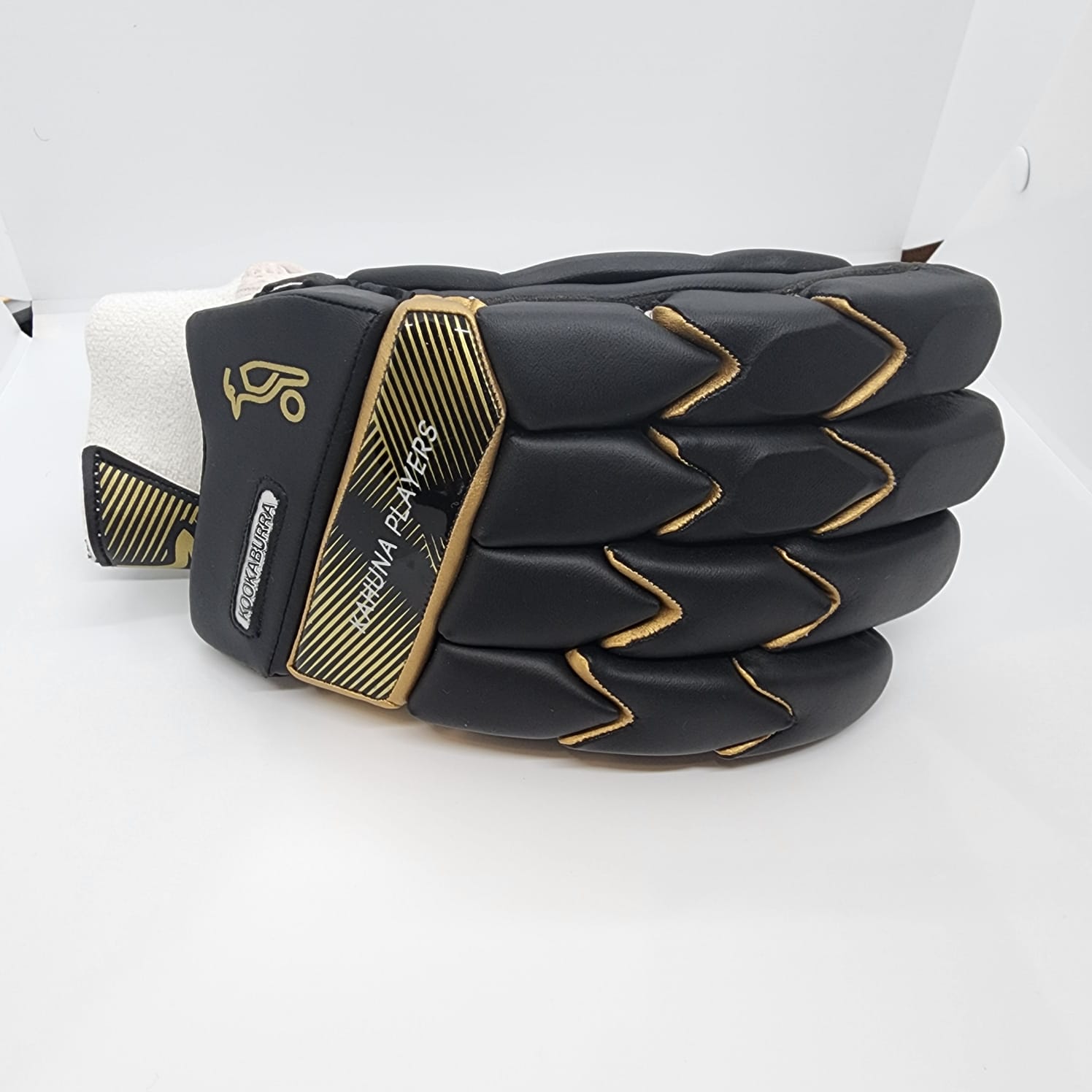 Kookaburra Kahuna Players Cricket Batting Gloves, Men Size Golden Black - For Right Hand Players