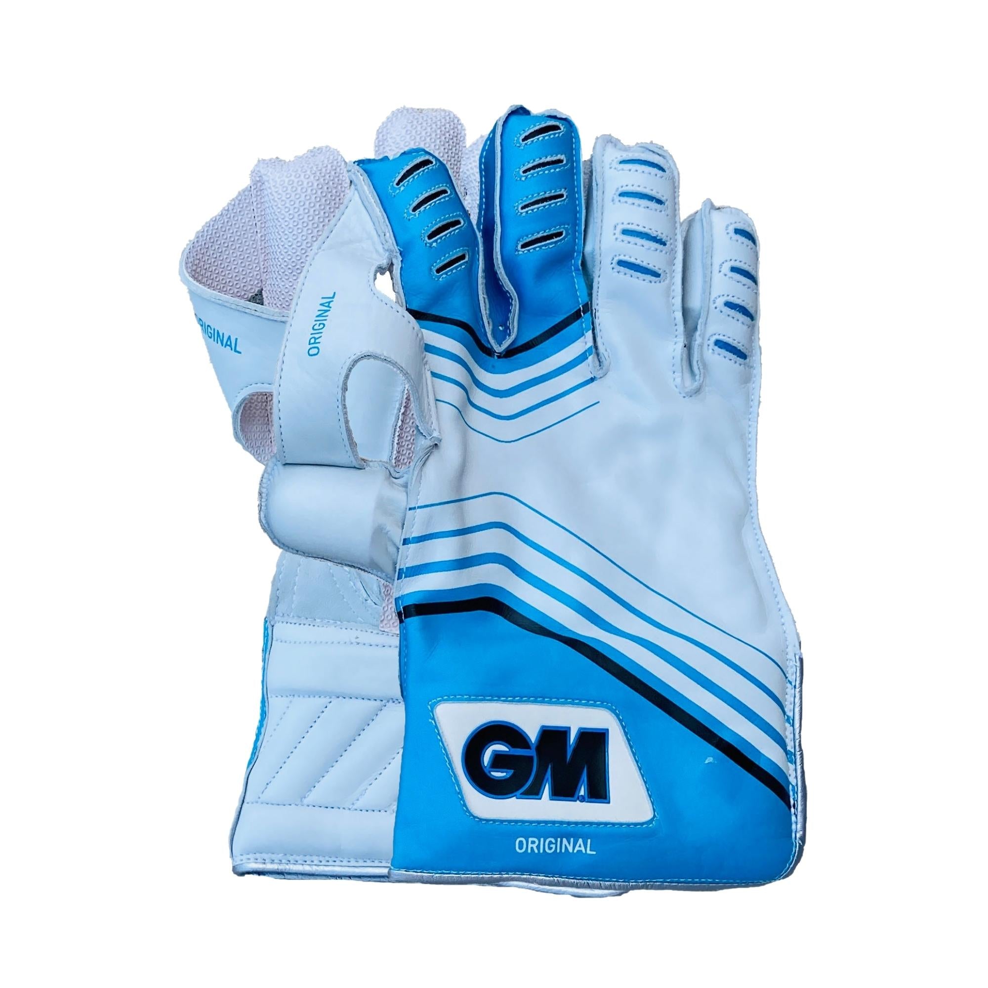GM Wicket Keeping Gloves | GM Original White & Blue