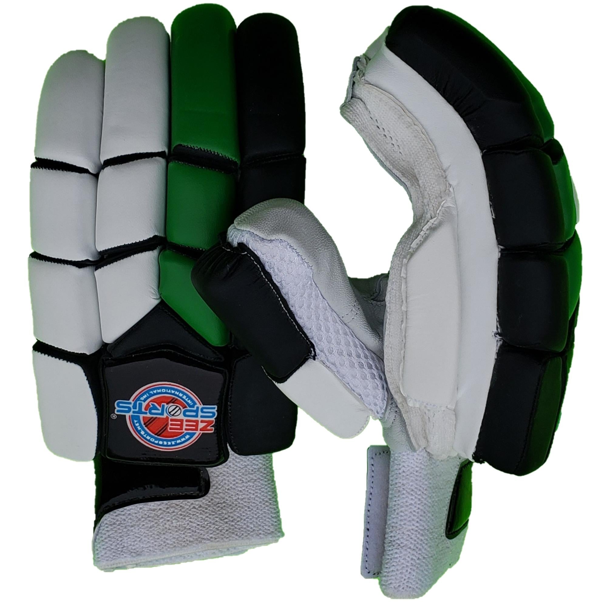 Zee Sports Youth Green Black Batting Gloves