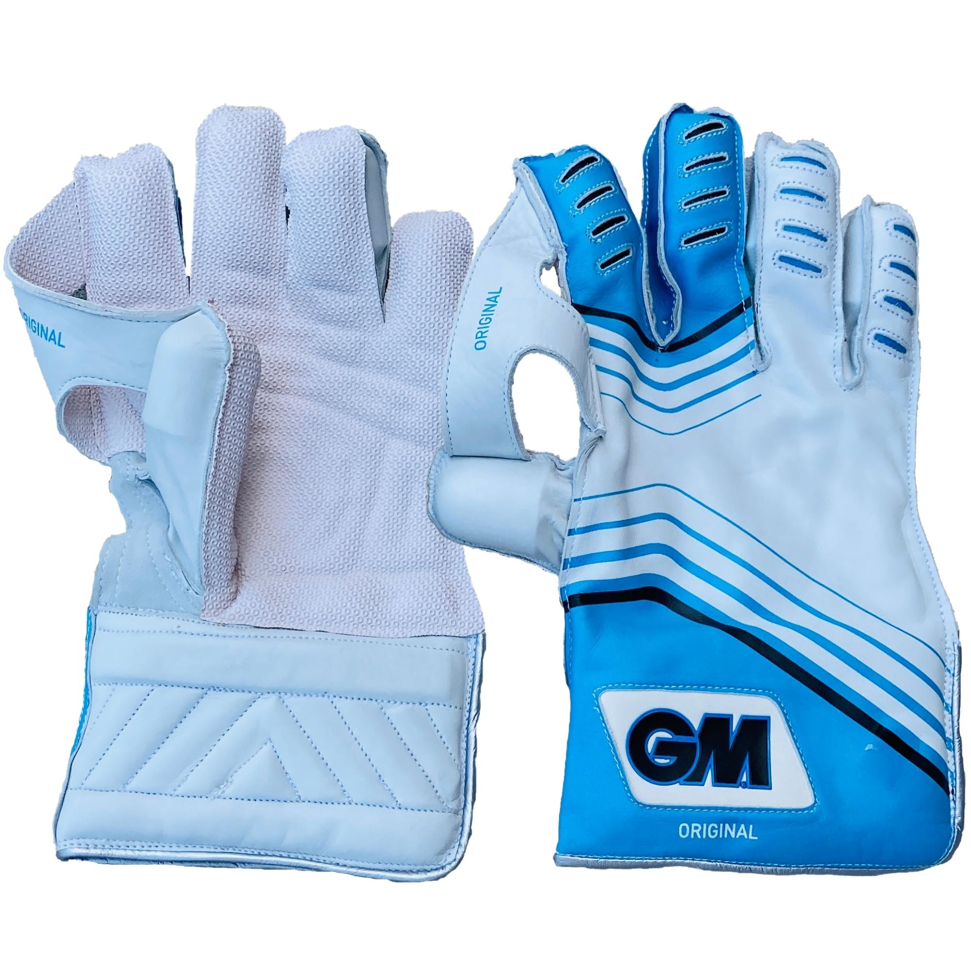 GM Wicket Keeping Gloves | GM Original White & Blue