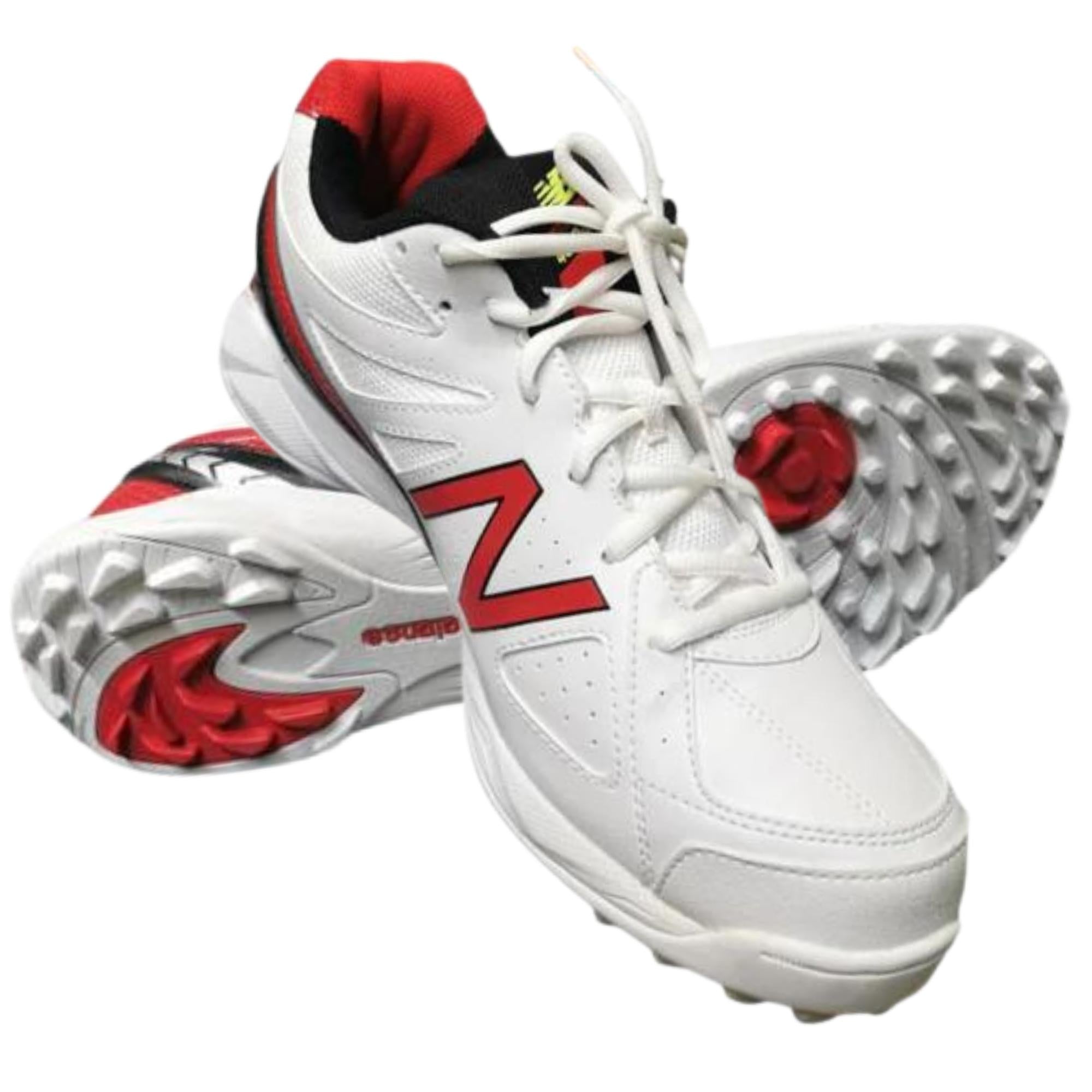 New Balance Cricket Shoes, Model CK4020R2 Rubber Sole Shoe - Red/White