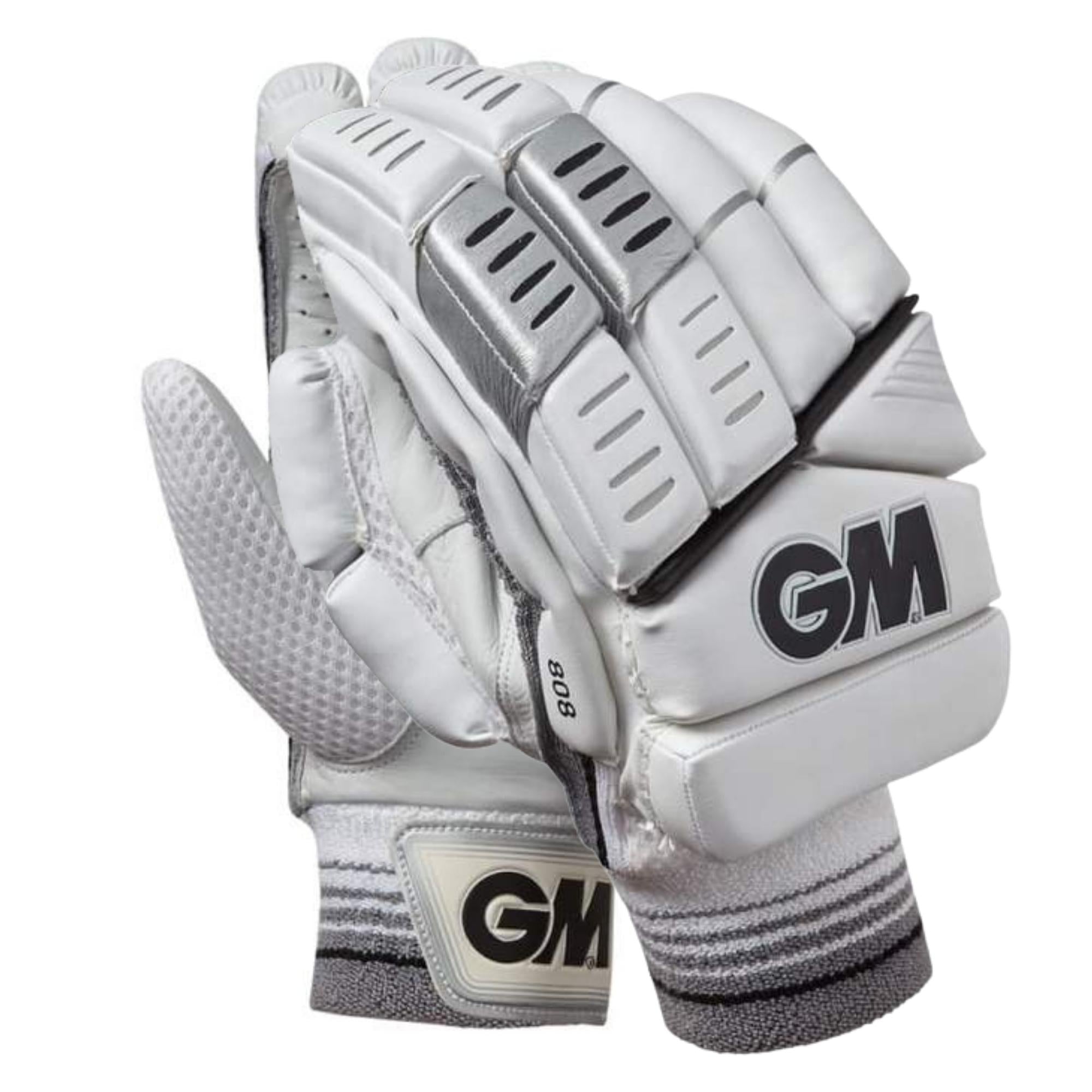 GM Cricket Batting Gloves 808 White & Silver