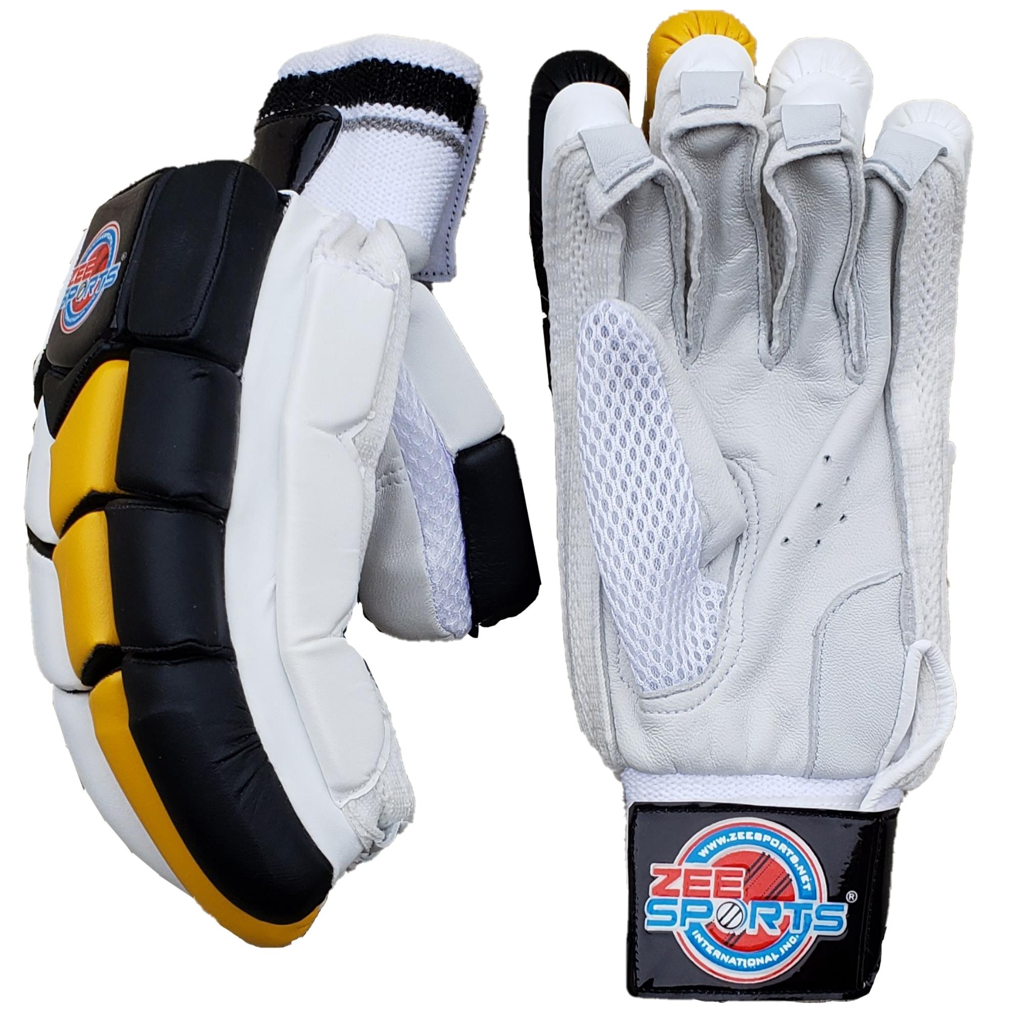 Zee Sports Youth Yellow Black Batting Gloves