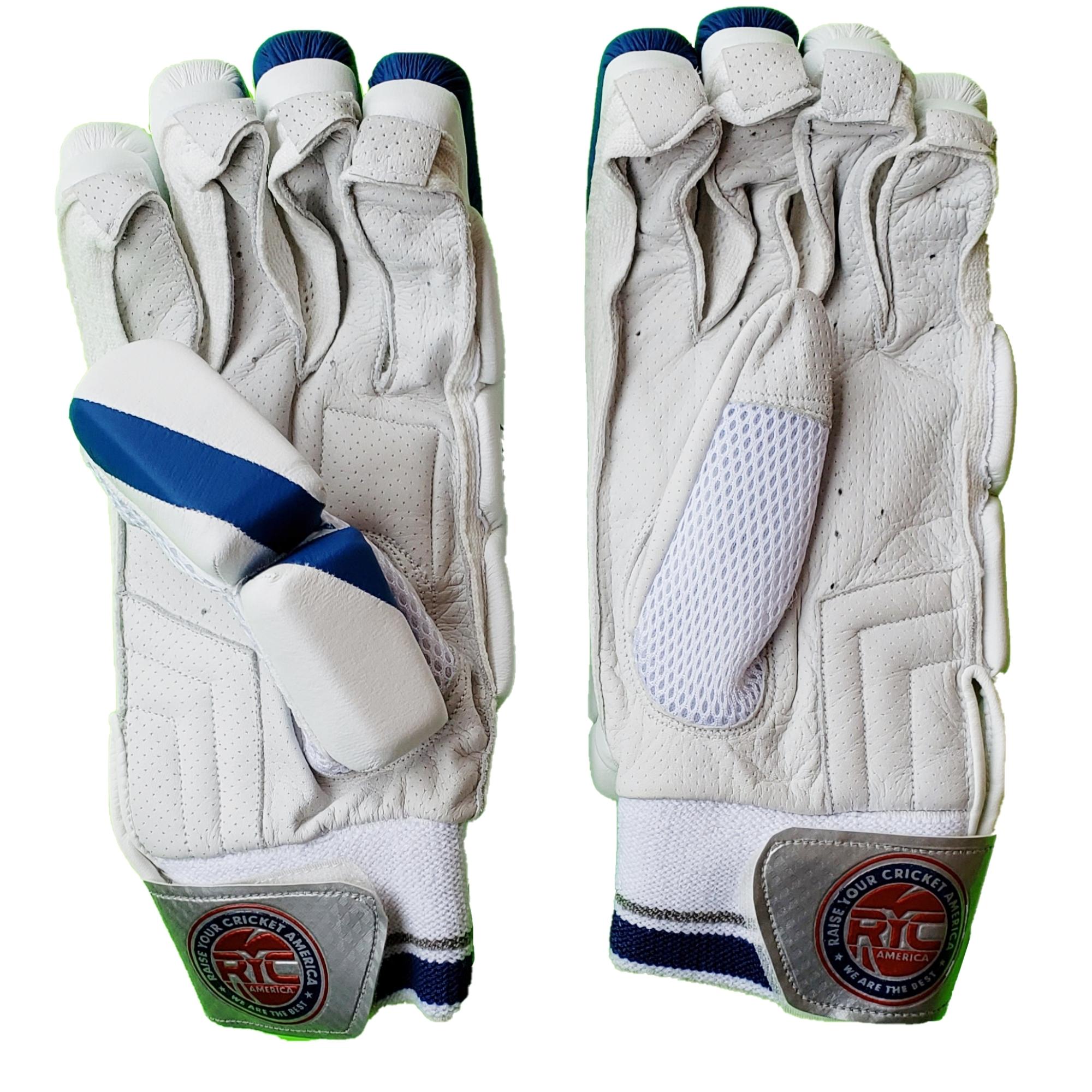 Zee Sports RYC Cricket Batting Gloves Player Edition Blue Golden