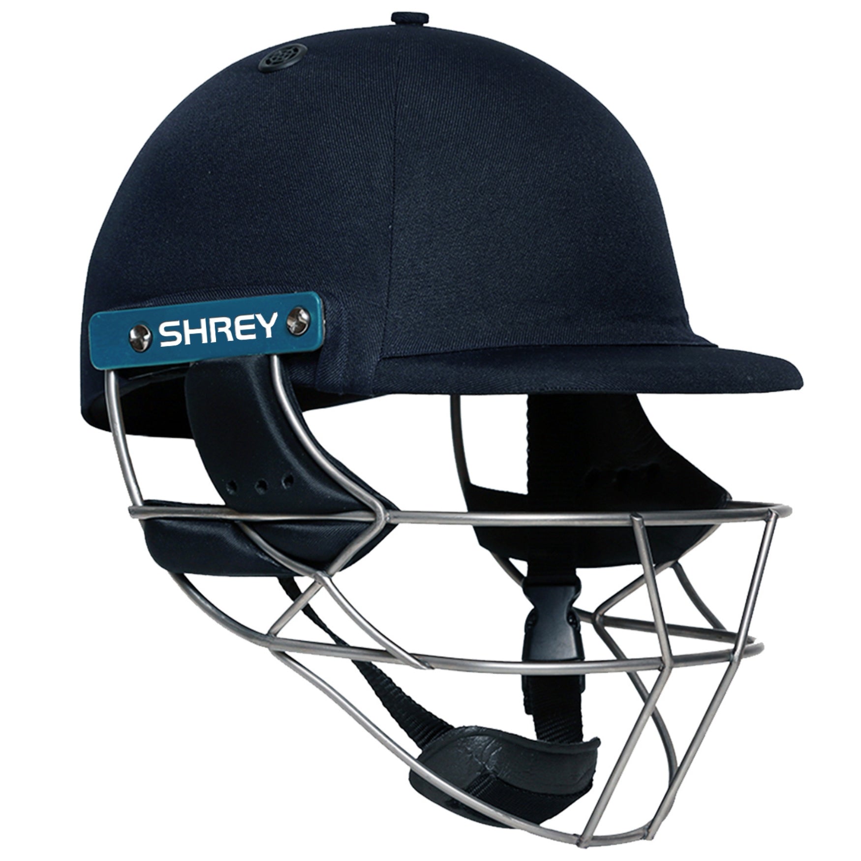 Shrey Cricket Helmet, Model Masterclass Match 2.0, Steel Grill, Navy Blue
