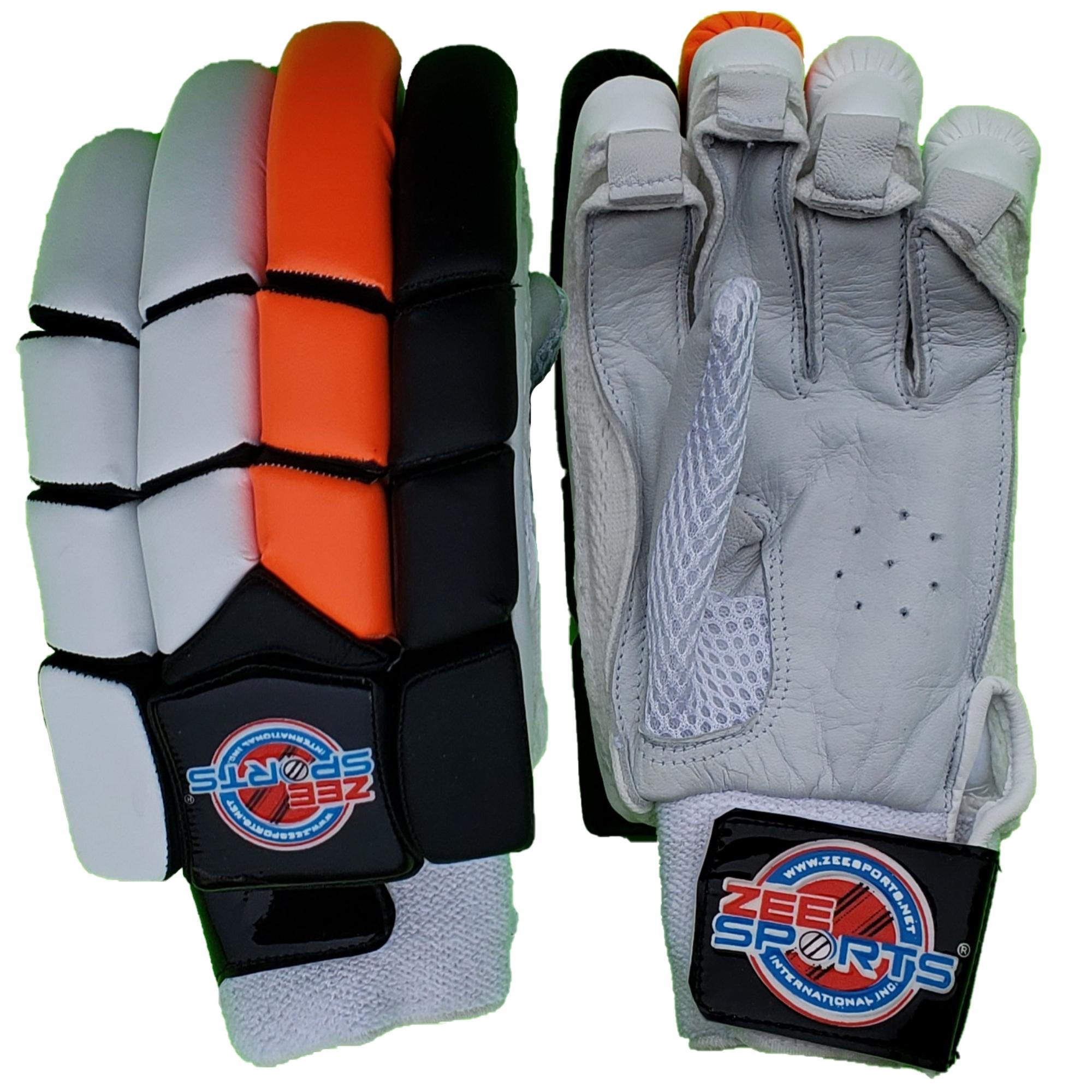 Zee Sports Youth Orange Black Batting Gloves