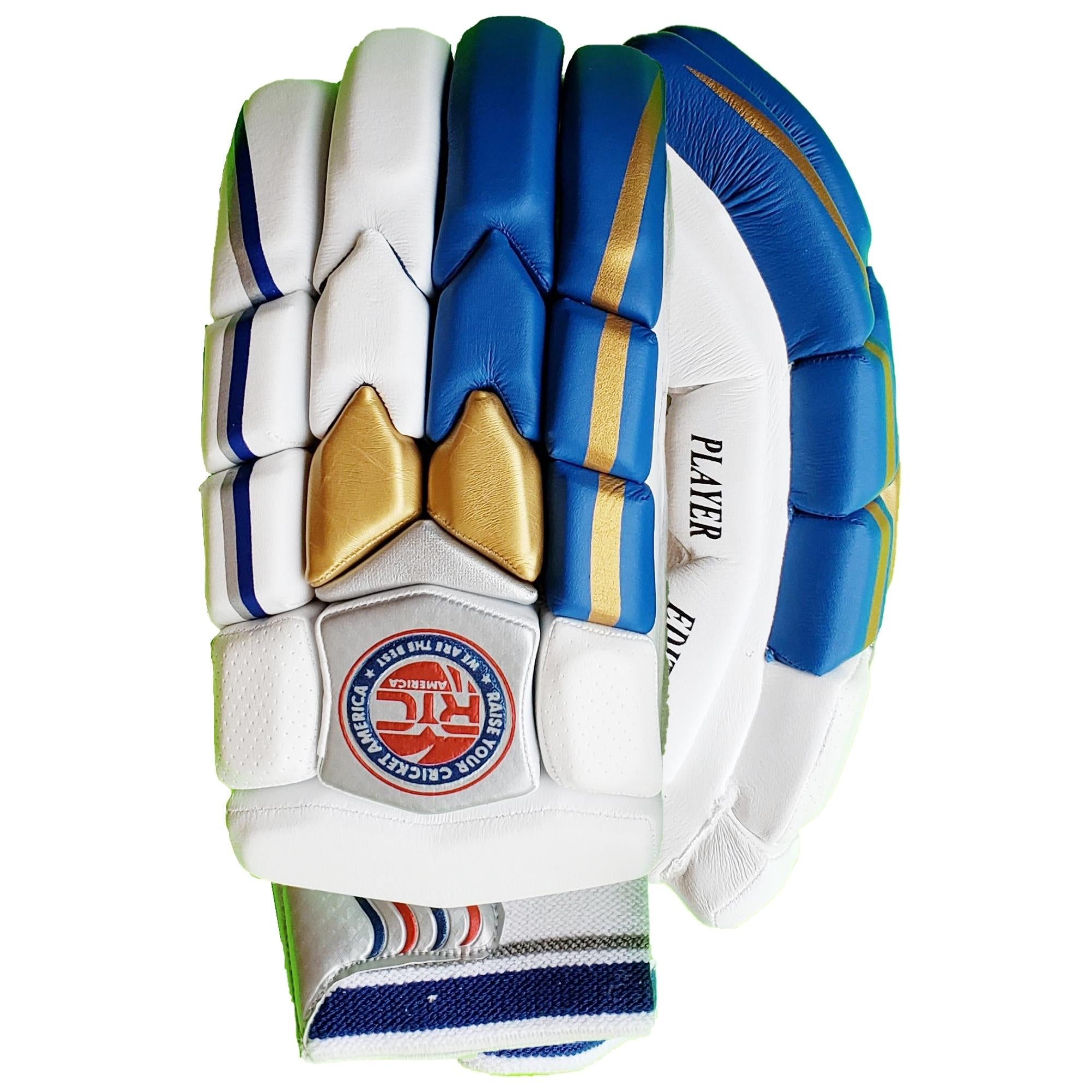 Zee Sports RYC Cricket Batting Gloves Player Edition Blue Golden