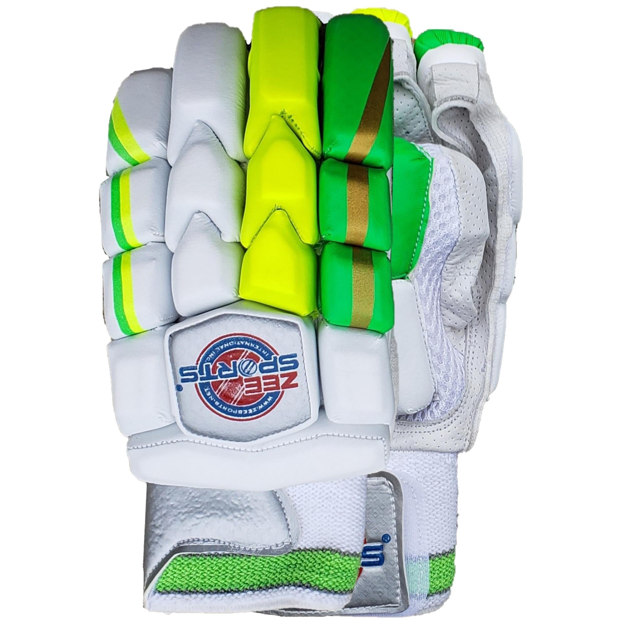 Zee Sports Sonic Green Yellow Batting Gloves
