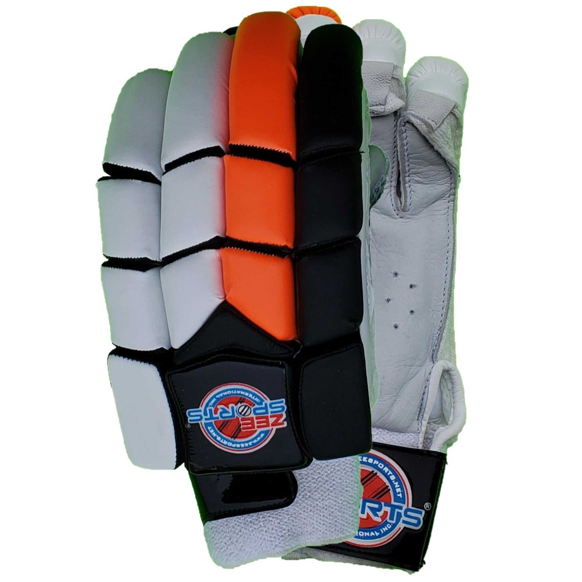 Zee Sports Youth Orange Black Batting Gloves