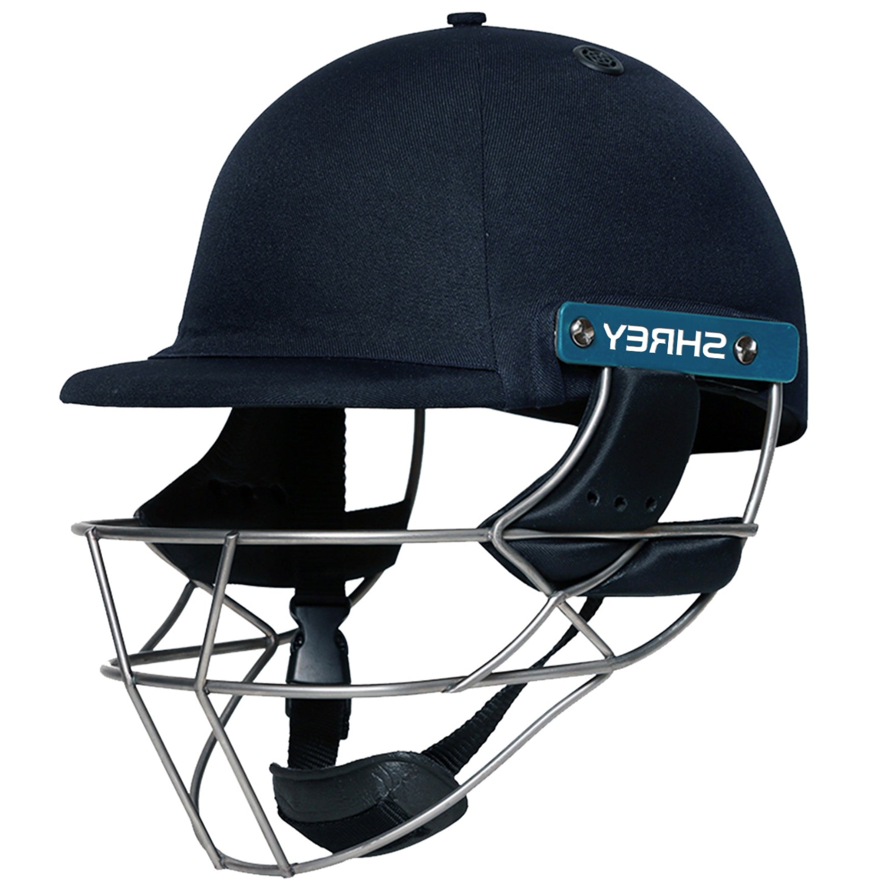 Shrey Cricket Helmet, Model Masterclass Match 2.0, Steel Grill, Navy Blue