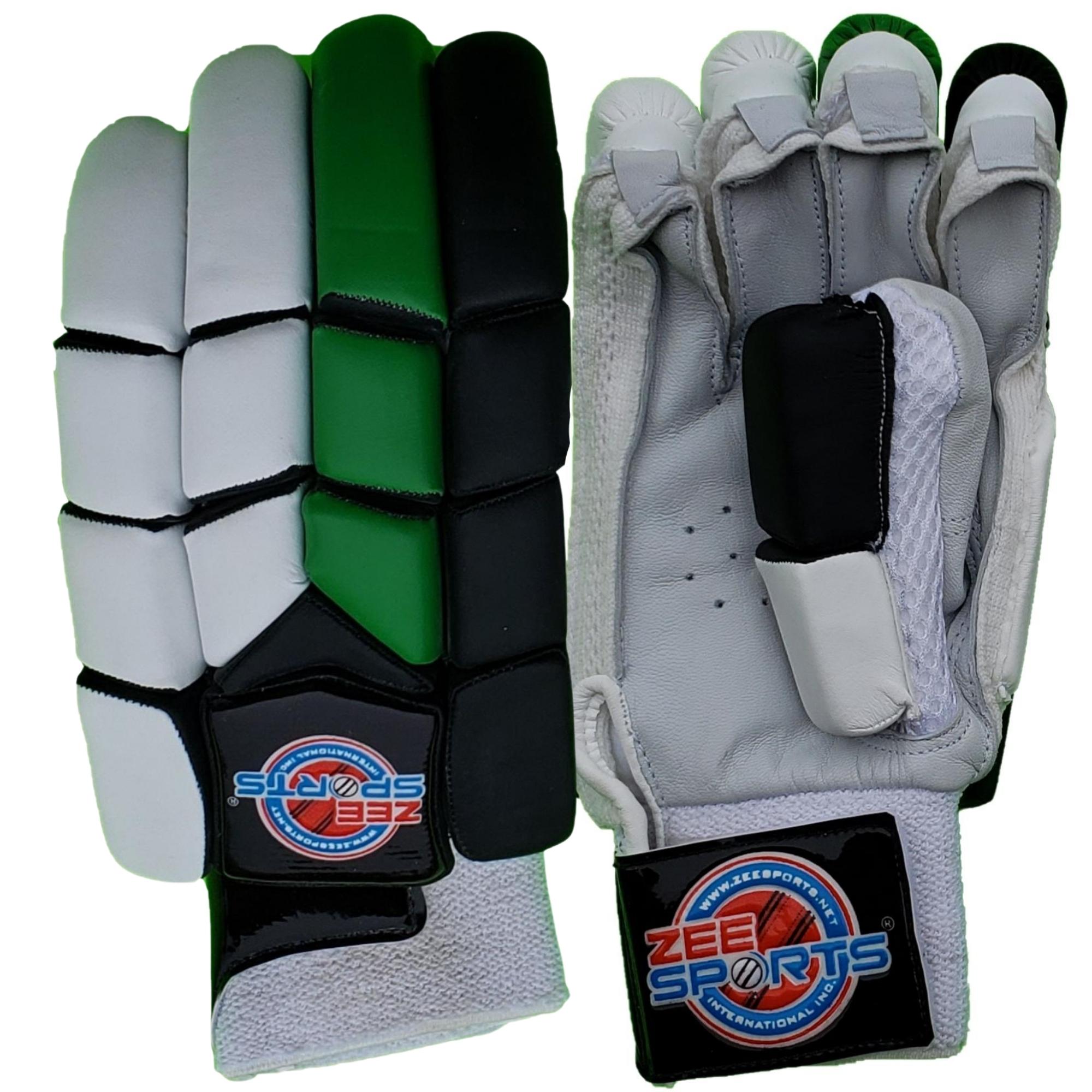 Zee Sports Youth Green Black Batting Gloves