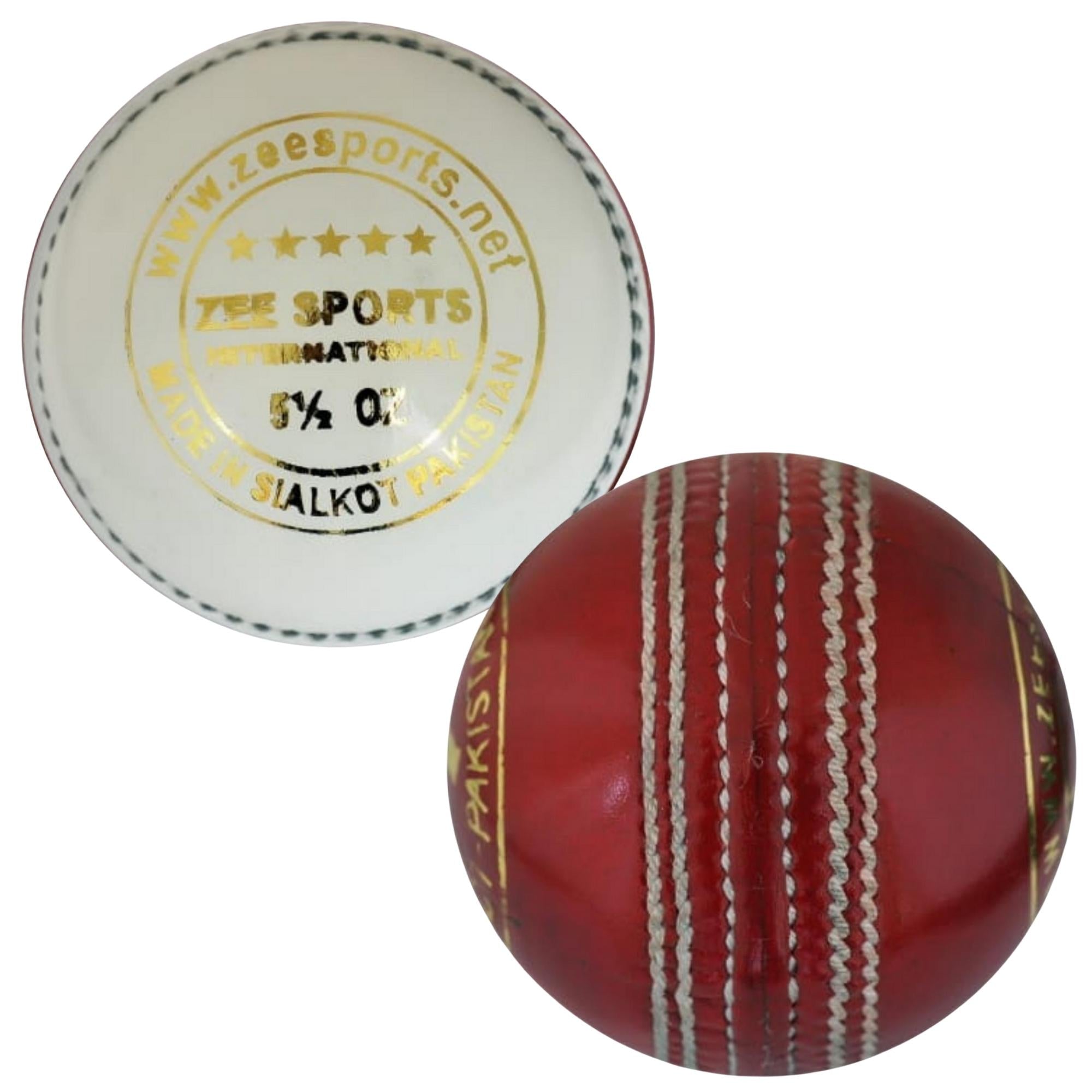 Zee Sports Premier 5 Star Red or White Cricket Balls