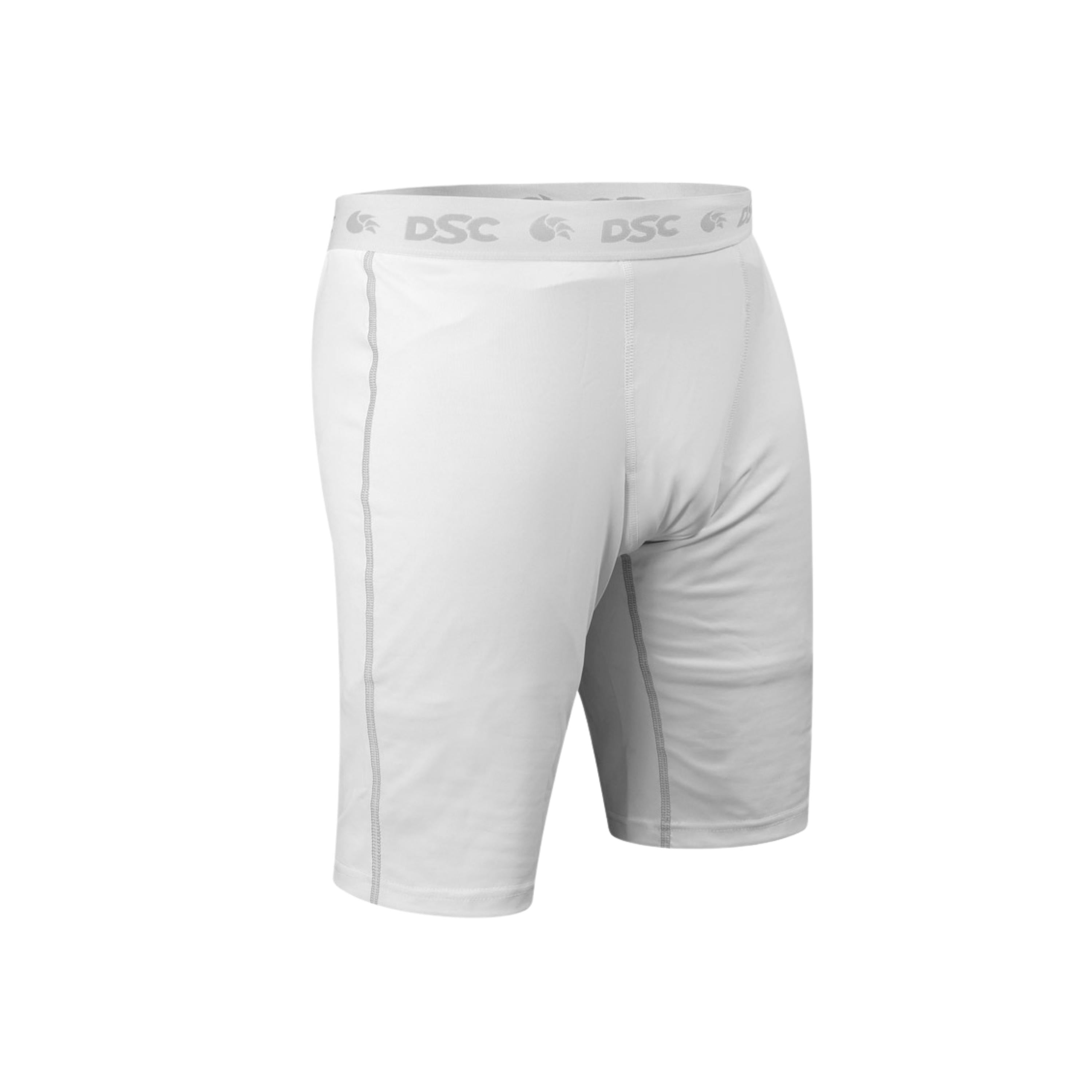 DSC Compression Half Thigh White Shorts