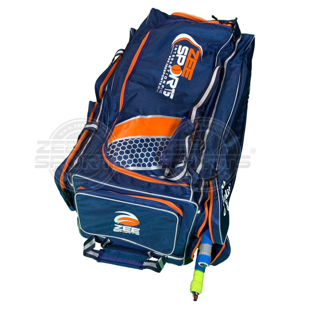 Zee Sports Cricket Kit Bag Orange & Navy Blue Player's Edition
